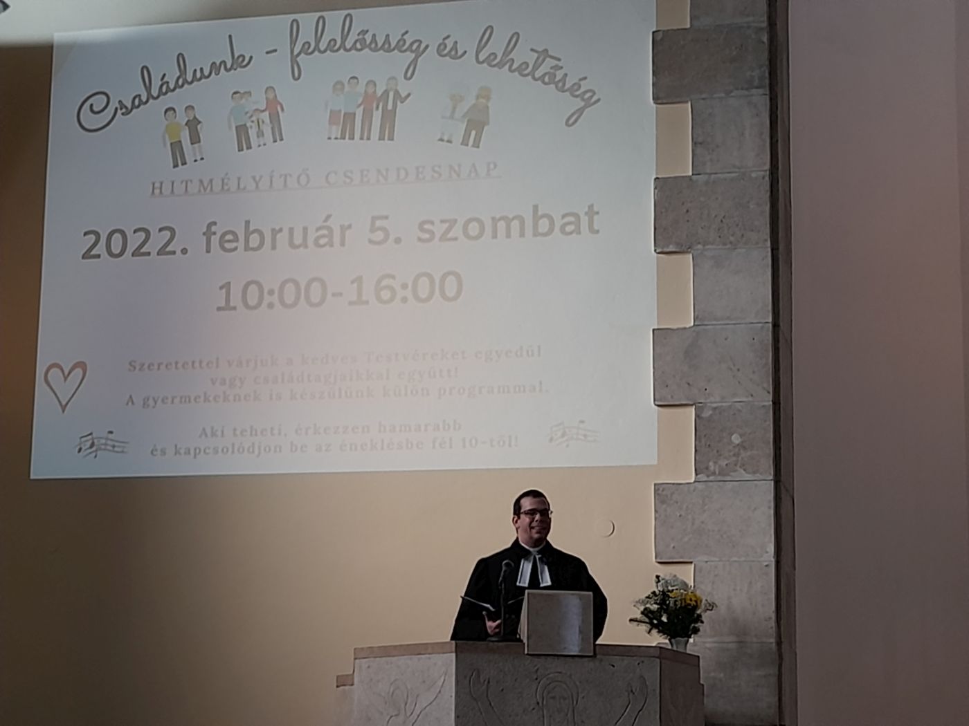 Hitmélyítő csendesnap a családról 2022. február 5-én a zuglói evangélikus templomban - Horváth-Hegyi Ádám