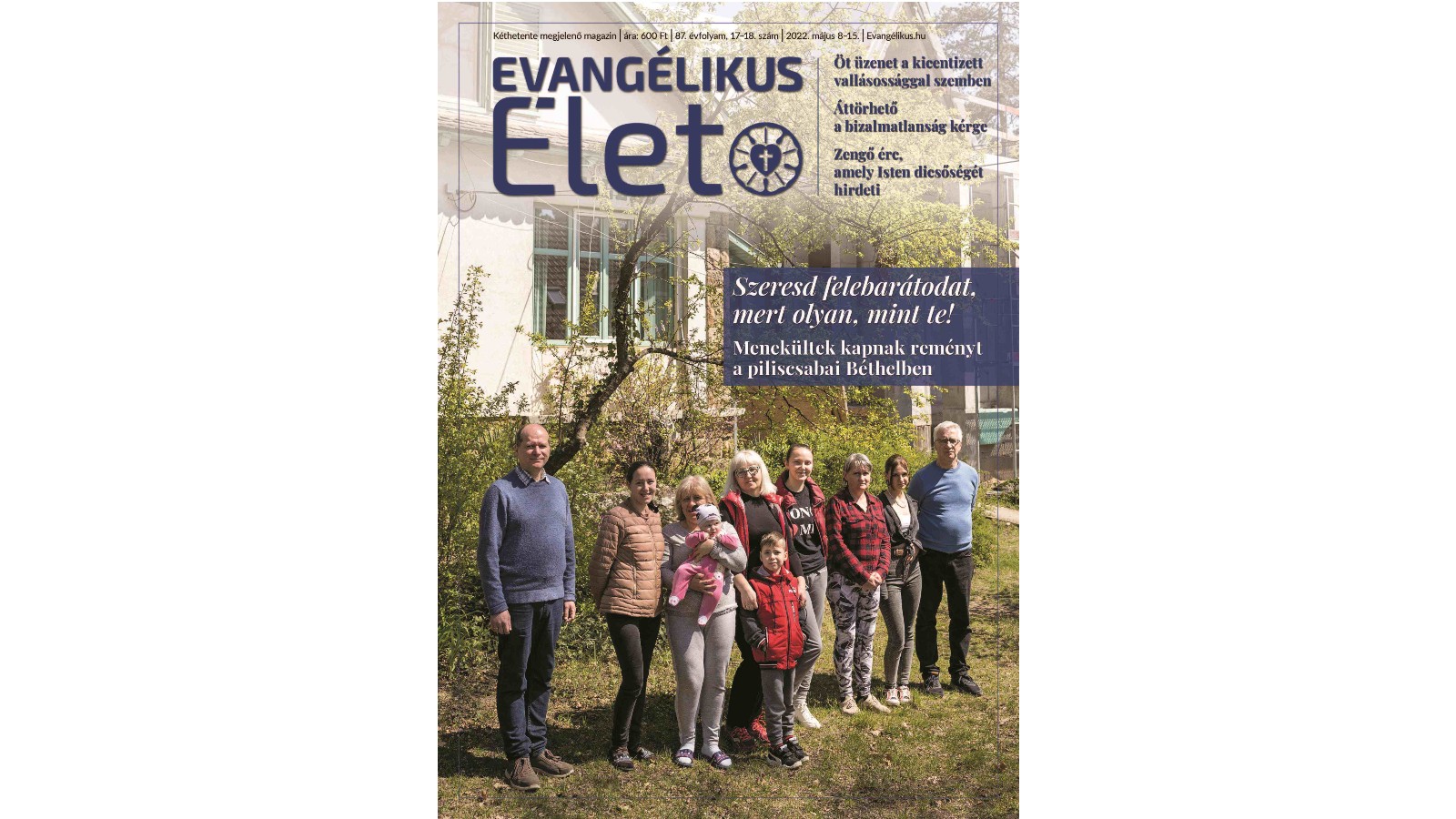 Evangélikus Élet 2022/17-18. számának borítója
