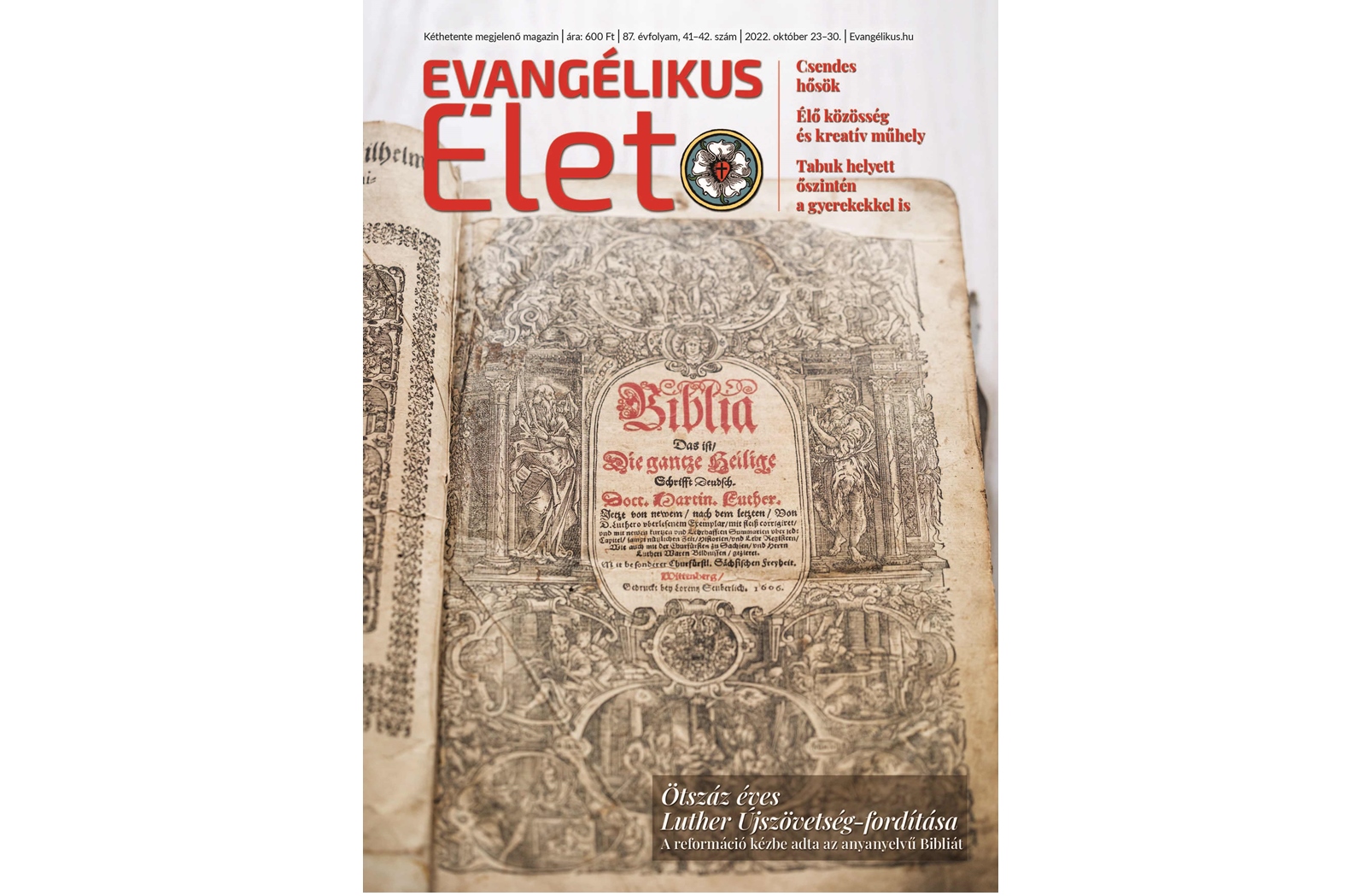 Megjelent az Evangélikus Élet legújabb lapszáma