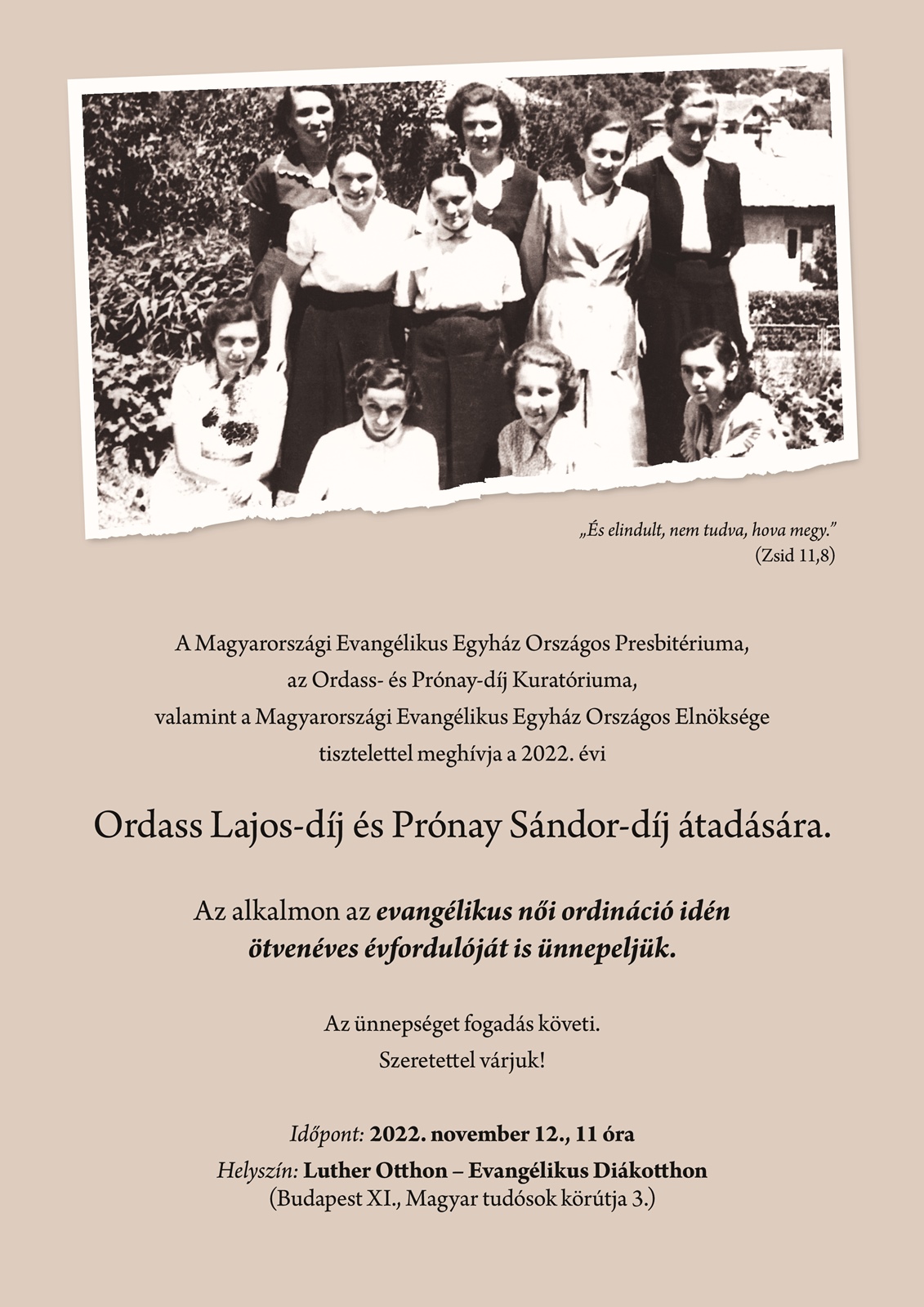 Ordass Lajos-díj és Prónay Sándor-díj átadása