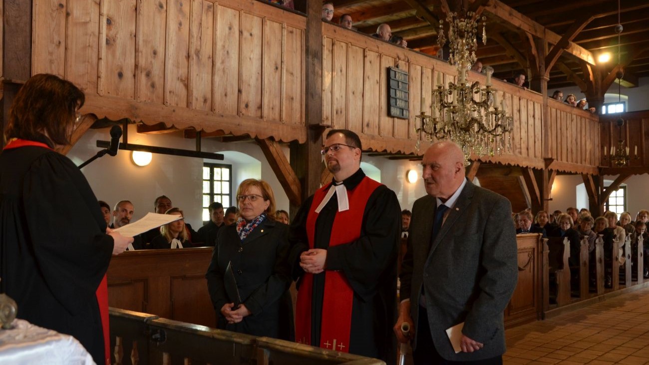 Gömbös Tamás iktatása a nemeskéri templomban
