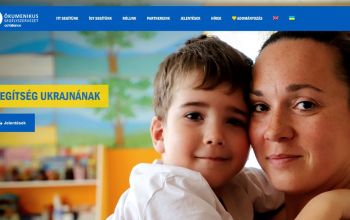Ökumenikus Segélyszervezet mikrooldalának nyitólapja